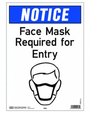 Sign Face Mask Rq 10x14"