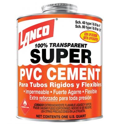 Pega Pvc Lanco Clear Dry 1/4