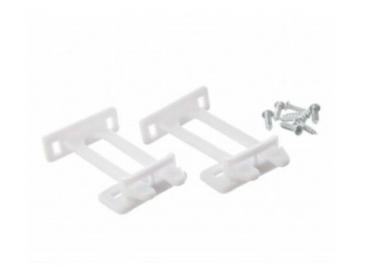 Twin Pin Latches Wht 2pk