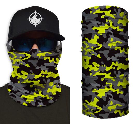 Face Guard Camo Black/green