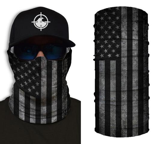 Face Guard Usa Black Flag