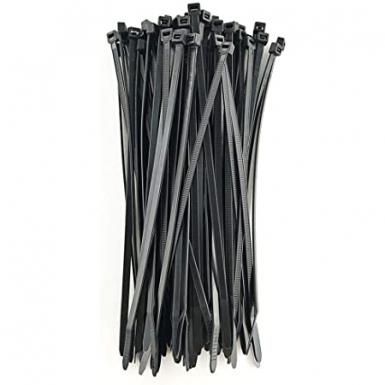 Ties Cable 8" Blk 75# Bg20