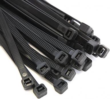 Ties Cable Blk 4" 18# Bg40