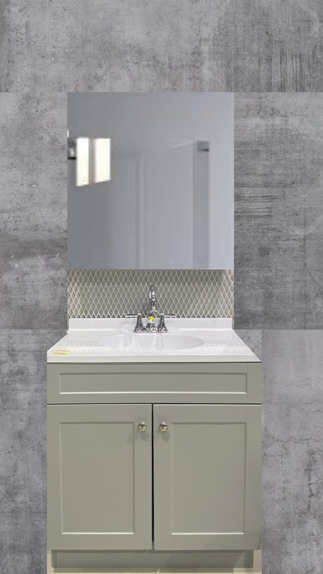 Vanity 18x16 Gray + Tope Bl