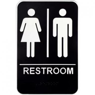 Restroom Plaque Uni 6x9"