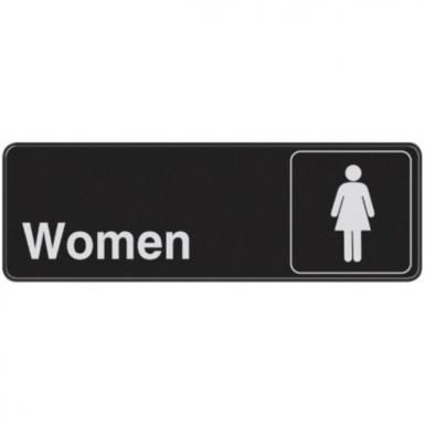 Restroom Sign Wmn 3"x9"