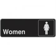 Restroom Sign Wmn 3"x9"