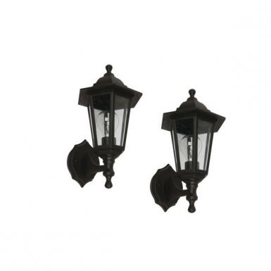 Farol Pared Ext Negro 2 Pk