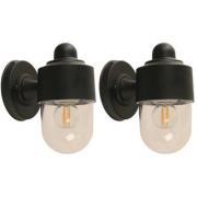 Lamp. Ext. Pared Negro 10w 2pcs.