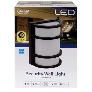 Security Lit Led Brnz 6"