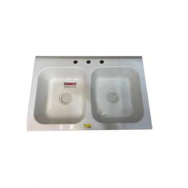 Freg Doble Marmol Illinois 8" Bl