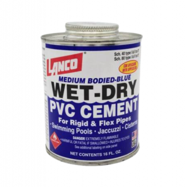 Pega Pvc Lanco Azul Wet/dry 16oz