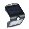 Solar Sens Wall Lght Blk 1.5w