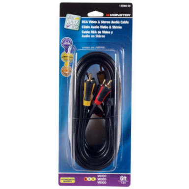 Cable Triple Rca 6' Blk