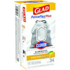 Trash Bags Lmn 13g 34pk