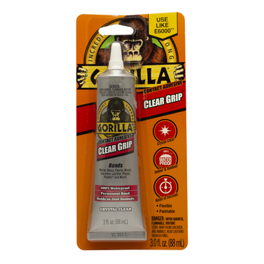 Gorilla Clear Grip Adhesive 3oz