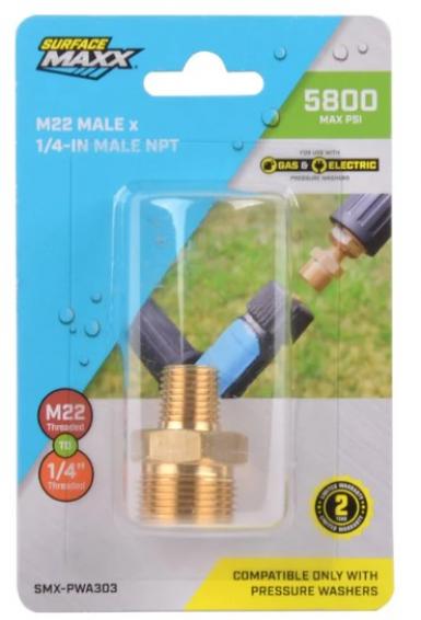 Maq Presion Niple M22m X 1/4"m