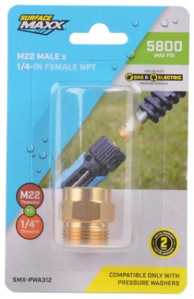 Maq Presion Niple M22m X 1/4"f