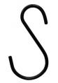 S Hook Extender Blk 2pk