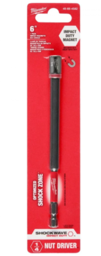 Impact Mag Nut Driver 1/4x6"