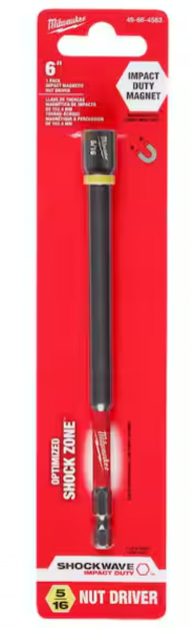 Impact Mag Nut Driver 5/16x6"