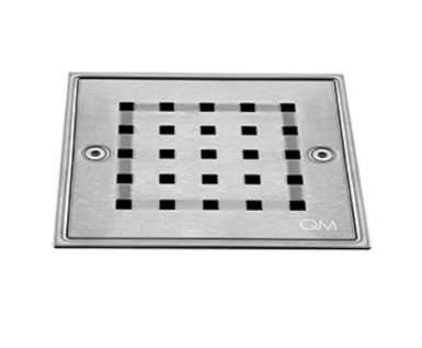 Desague Piso 4"x4" Cromo Cuadra