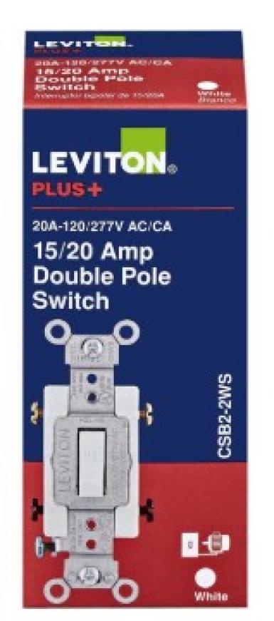 Switch Senc 2 Pole 20a/250v Bla