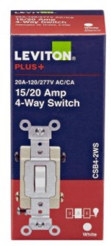 Switch Senc 4/w 15a/277v White