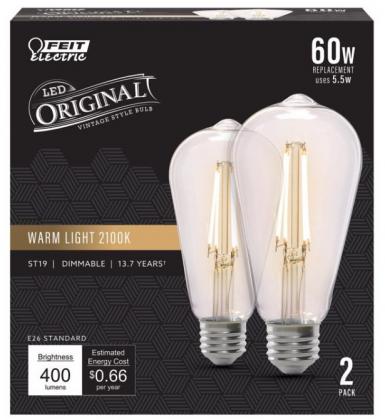 Bomilla Led Vitge St19 Eq60 2pk