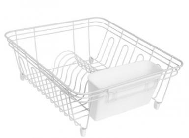 Dish Drainr Wht 14"x13"x5"