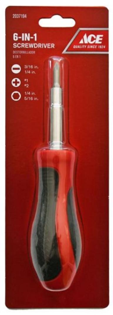 6in1 Screwdriver Blk/rd