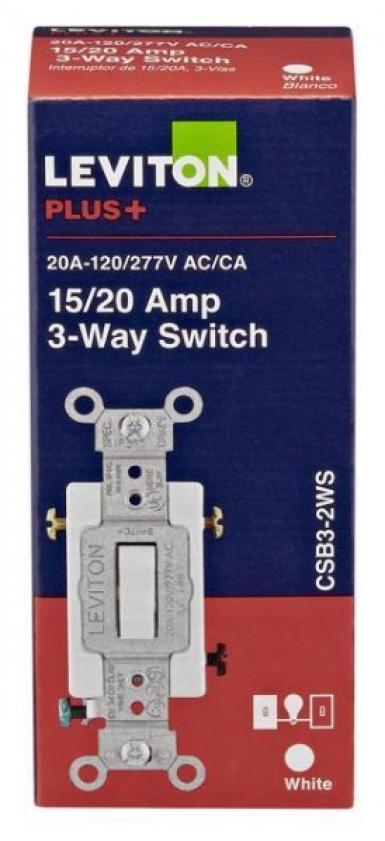 Switch Comercial 3/w 20a Wht