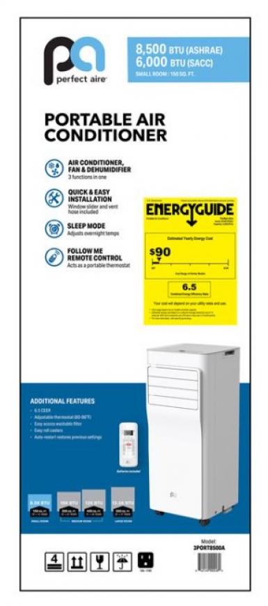Port Ac W/rmt 8500btu