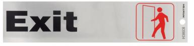 Rotulo Exit 2x8 Silver