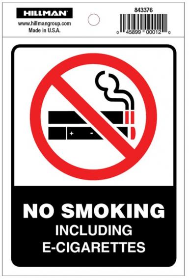 No Smoking Decal 4"x6"