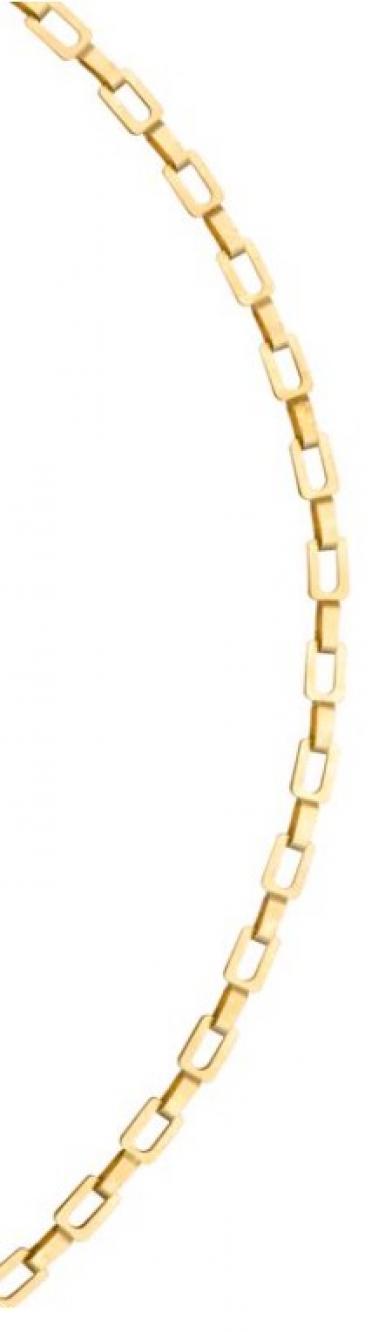 Cadena Brs Oval Lnk Gld 35#