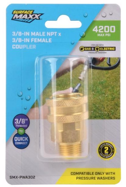 Maq Presion Quick Coupler 3/8" M