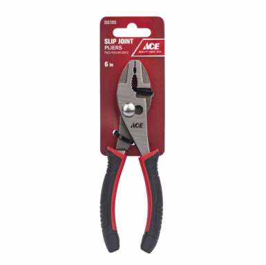 Slip Jont Plrs Blk/rd 6"