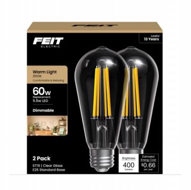 Bomilla Led Vitge St19 Eq60 2pk