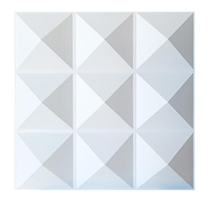 WALL PANEL 3D PVC WHT 12pc32FT^2