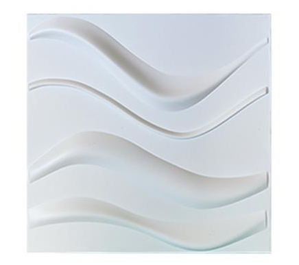 WALL PANEL 3D PVC WHT 12pc32FT^2