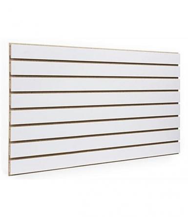 Panel Slatwall 3" Laminad Blanco