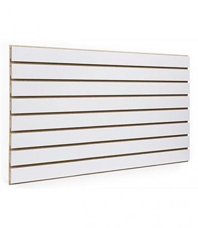 Panel Slatwall 3" Laminad Blanco